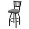 Holland Bar Stool Co 30" Swivel Bar Stool, Black Wrinkle, Canter Grey Seat 81030BW007 - alternate 1